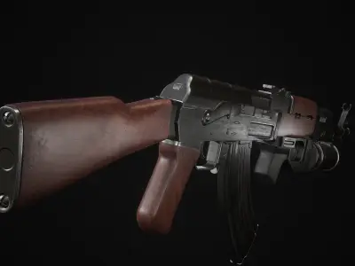 AK-47 Rifle Low-poly 3D model order