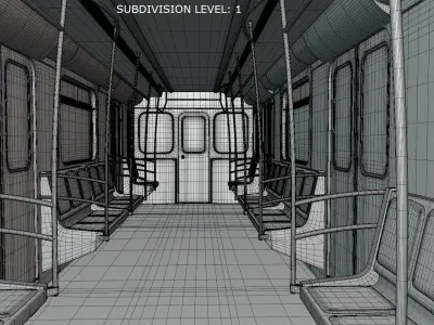 Metro interior 3D model purchase