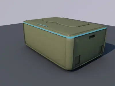 sci fi storage crate 3D model