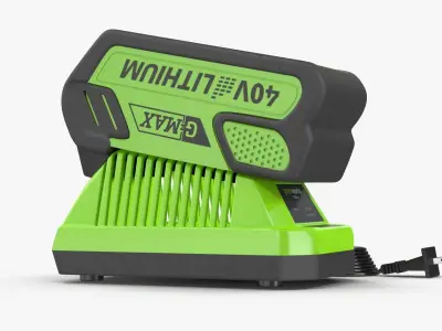 Leaf Blower Charger Battery DigiPro G-MAX 40V GreenWorks Low-poly 3D model