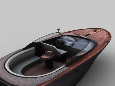 Yacht Luxury Low-poly 3D model