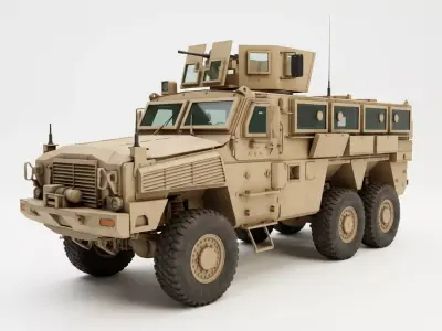 6x6 MRAP Tactical Armored Vehicle 3D model