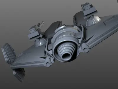 Low-Poly Star wars Spaceship Free low-poly 3D model
