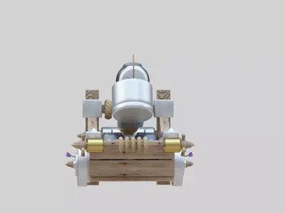 Cartoon Catapult 3D model