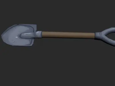 Shovel Low-poly 3D model shop