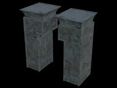 Ancient Egyptian TempleGate 3D model