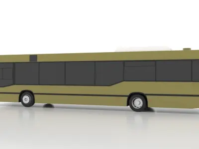Mercedes-Benz O405NUL Low Low-poly 3D model