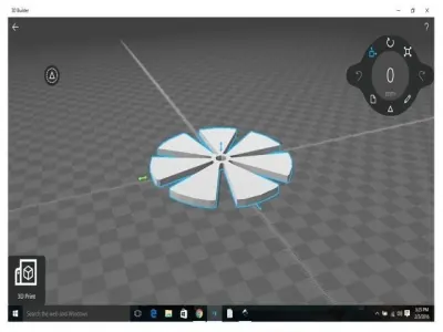 Flat fan blades Free 3D model