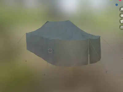 FABIRC TENT Low-poly 3D model