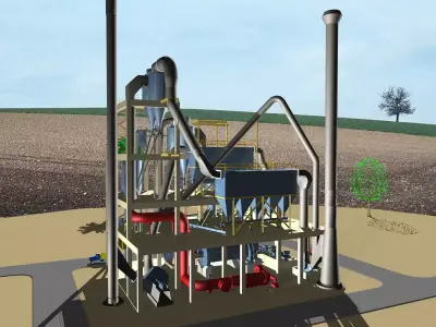 Iron Ore Plant Free 3D model