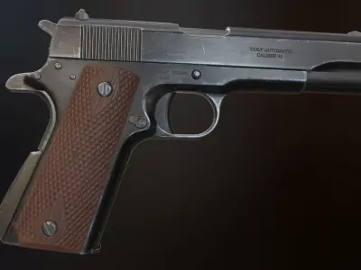 Colt 1911 Low-poly 3D model