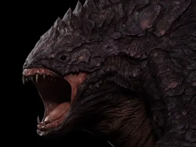 lizard Dragon Low-poly 3D model