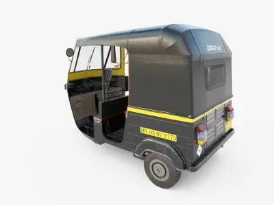 Bajaj Indian Auto Rickshaw 3D model