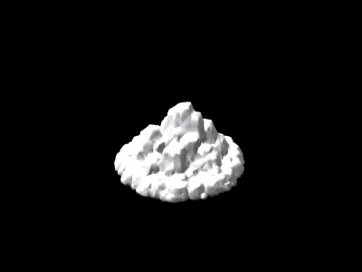 Low Poly Stylized Silver Ore Deposit Low-poly 3D model