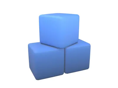 Building Blocks Icon v1 002 Low-poly 3D model