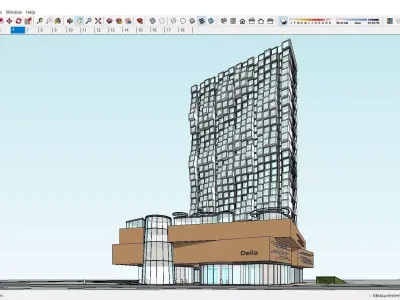 Sketchup Commercial Office Complex 238 3D model