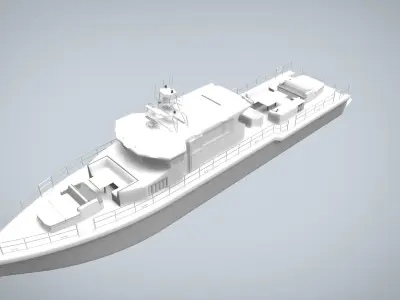 Fast Patrol Boat 27 cm 3D print model