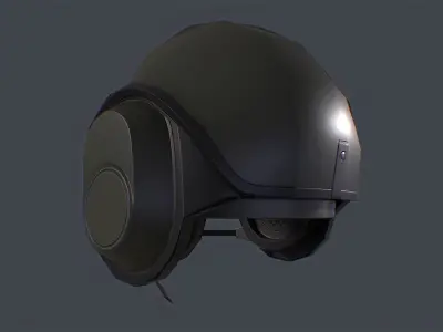 Elno DH-586 France Tank Crew Helmet Low-poly 3D model