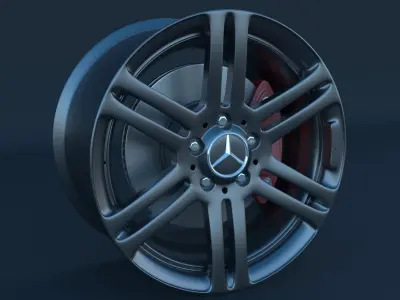 Mercedes Benz Rim and Brake 3D model