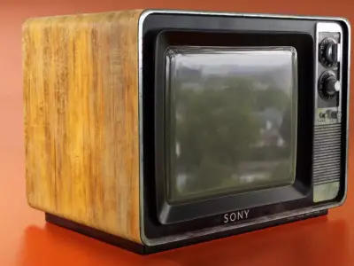 vintage tv Low-poly 3D model