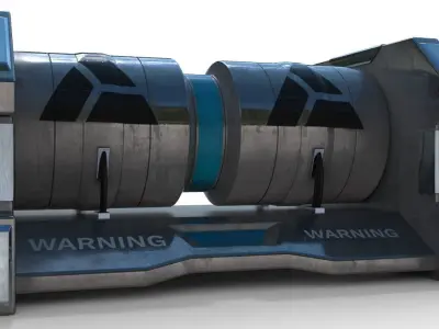 Sci-Fi Generator Package Free low-poly 3D model