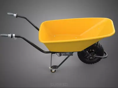 ELECTRIC WHEEL HUB MOTOR ENGINE CASTER SWIVEL WHEELBARROW BARROW 3D model