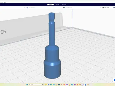 Socket Wrench Attachment Low-poly 3D model