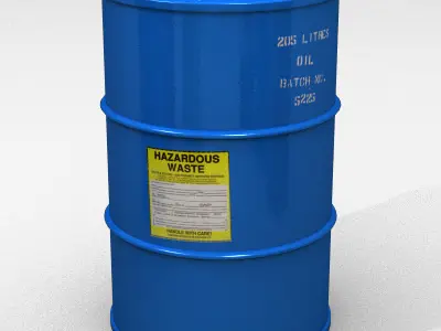 55 Gallon Drum Collection  high poly 3D model