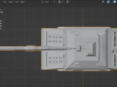 3d military tank model 3D model