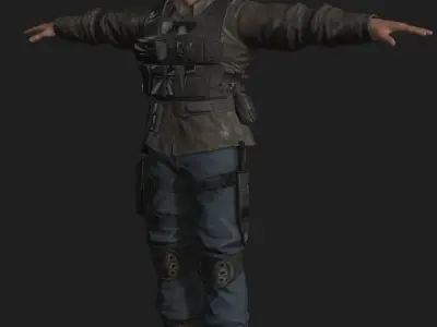 A Game  Ready Highpoly Military Character Free 3D model