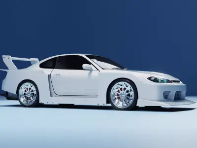LB Super Silhouette S15 SILVIA RIGGED and UE5 READY 3D model
