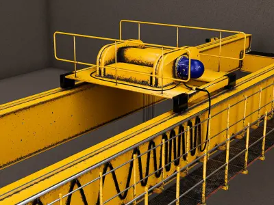 Overhead Crane 3D model buy