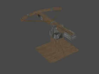 Medival Age Siege Balista Free low-poly 3D model