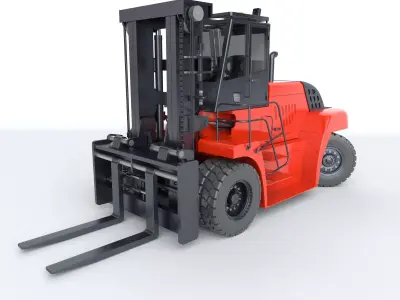 Huge Rigged Forklift 3D model