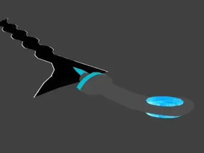 Keris-9 sword Low-poly 3D model