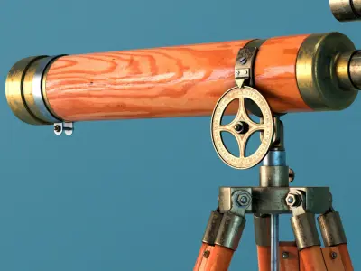 telescope antique harbour 3D model