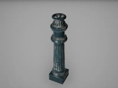 Hydrant Low Poly Game Ready wooden pole Low-poly 3D model
