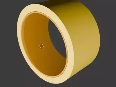 Masking Tape Roll Free 3D model