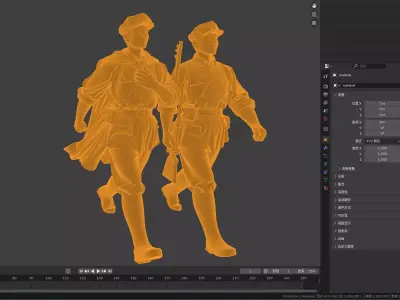 Military sculpture warrior military battle war hero soldier 3D print model 12