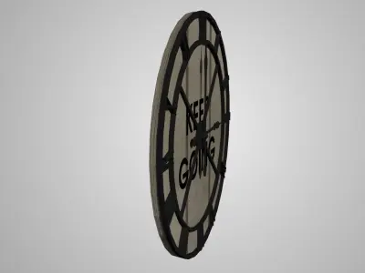 Modern clock Low-poly 3D model