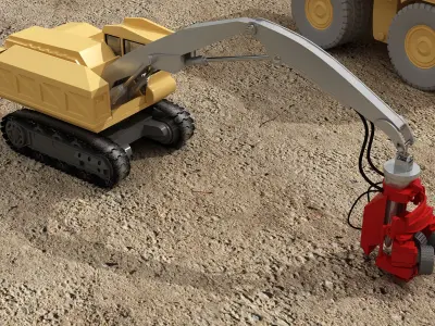 Large construction vehicles 3D model