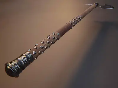 Medieval Battle Axe Low-poly 3D model