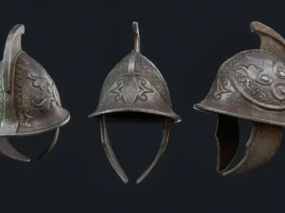 Iron Helmets Collections 3D Model Pack