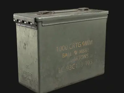 Ammo Box Low-poly 3D model 3