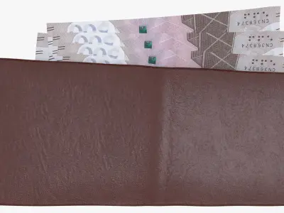 HongKong 500 Dollars Wallet Money Purse 3D model