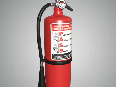 fire extinguisher Low-poly 3D model 25