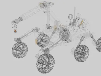 Spacial Explorer T-30-1 Concept rover  Re-Make Free low-poly 3D model