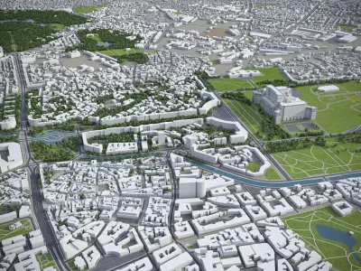 Bucharest - city and surroundings 3D model