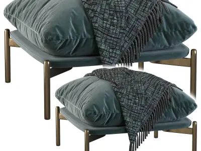 Cloud Pouf and Tradition 3D model