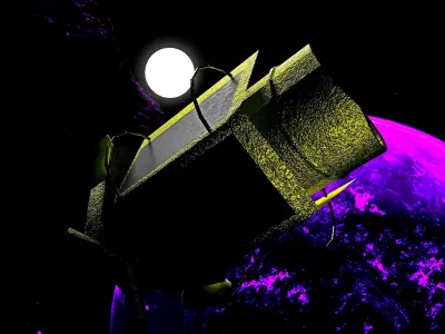 Space Telescope Satellite Low-poly 3D model purchase